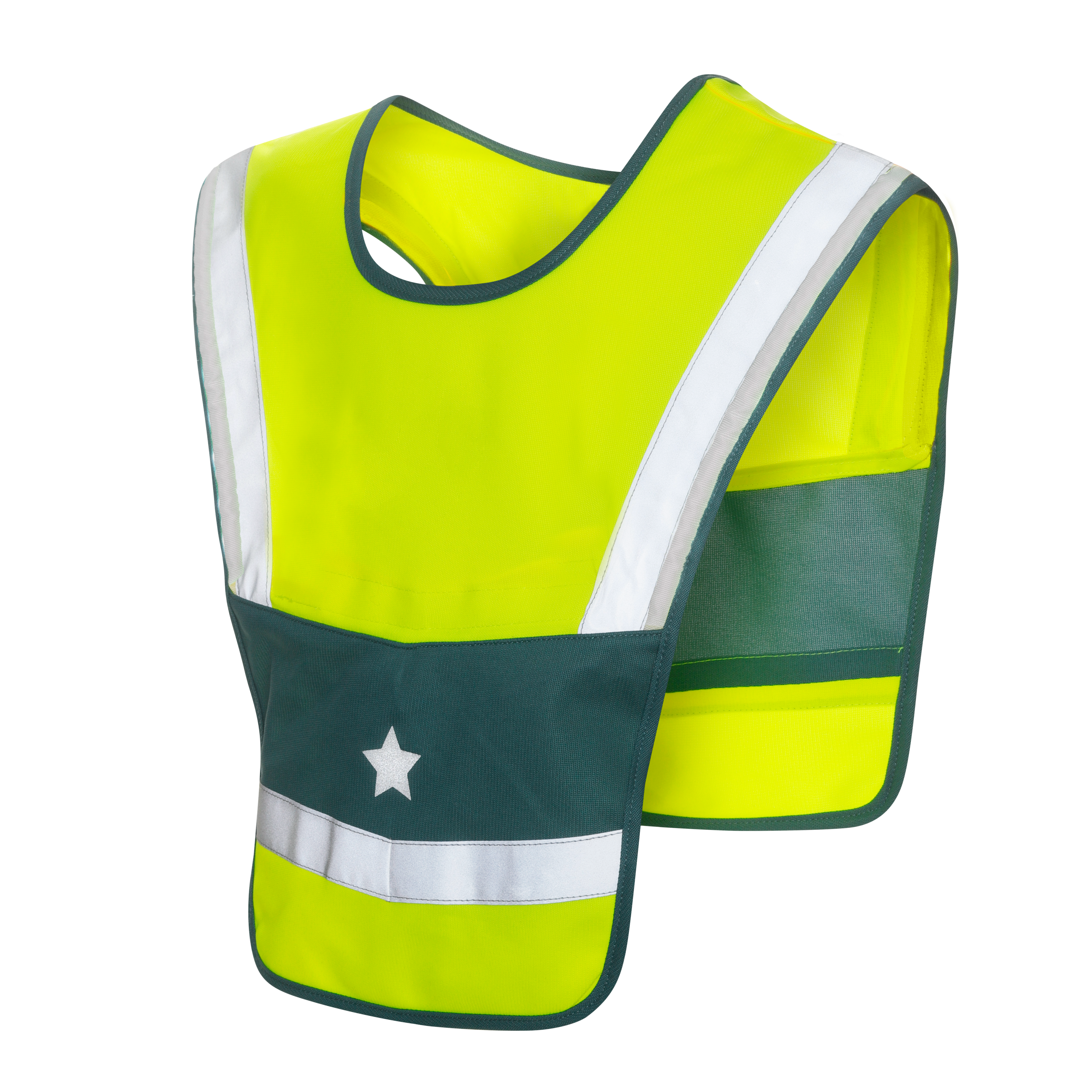 LED Warncape für Kinder petrol ohne Patch